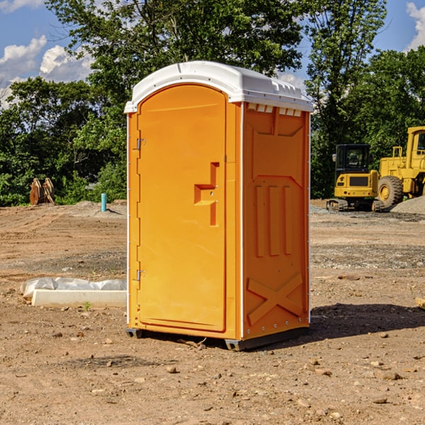 how often are the portable restrooms cleaned and serviced during a rental period in Water Valley Texas